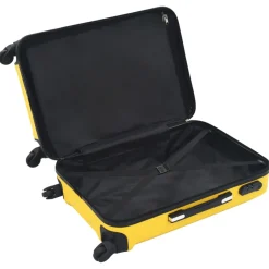 Set de 3 maletas Orlando rígidas ruedas + cerraduras amarillo
