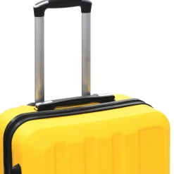 Set de 3 maletas Orlando rígidas ruedas + cerraduras amarillo