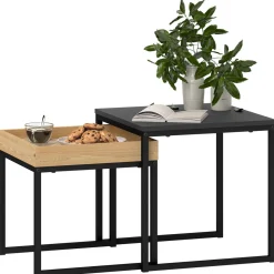 Set de 2 mesas Cassy Homcom diseño apilable