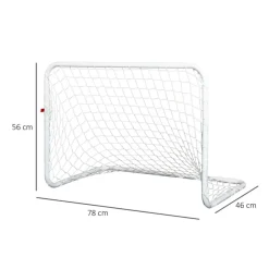 Set de 2 porterías de fútbol Homcom + red + balón + inflador