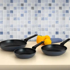 Set de 3 sartenes Horizonte Bidasoa aluminio forjado Ø18/Ø22/Ø26 cm