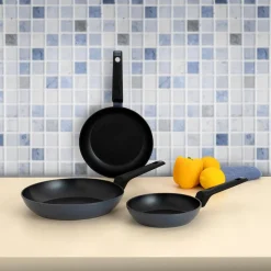 Set de 3 sartenes Horizonte Bidasoa aluminio forjado Ø18/Ø22/Ø26 cm