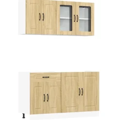 Set de cocina Kalmar 4 armarios roble claro