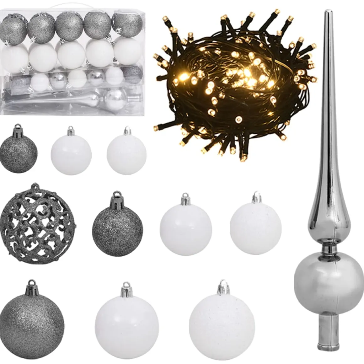 Set de decoración de Navidad 61 piezas 150 LEDs
