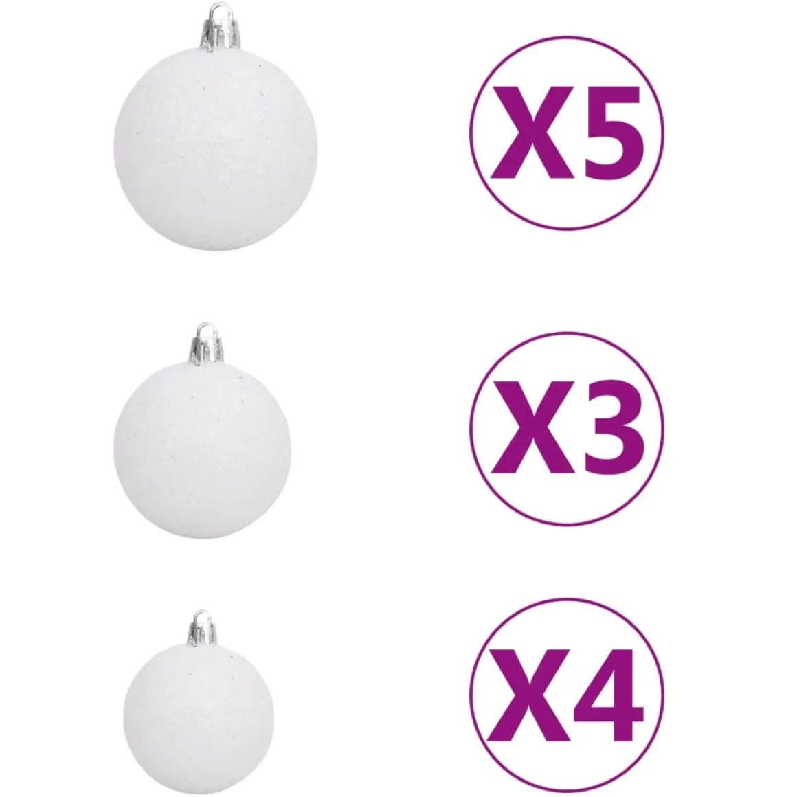 Set de decoración de Navidad 61 piezas 150 LEDs