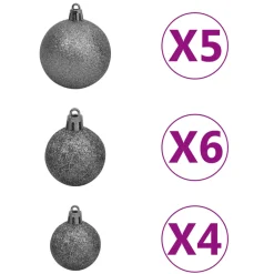 Set de decoración de Navidad 61 piezas 150 LEDs