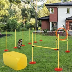 Set de entrenamiento canino PawHut para agilidad 4 obstáculos