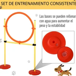 Set de entrenamiento canino PawHut para agilidad 4 obstáculos
