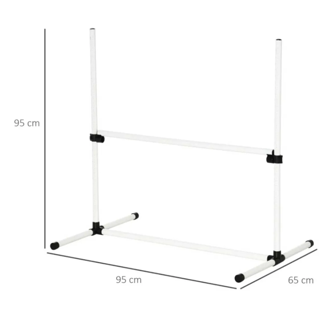 Set de entrenamiento PawHut para perros 4 piezas + bolsa de transporte blanco 95x95x65 cm