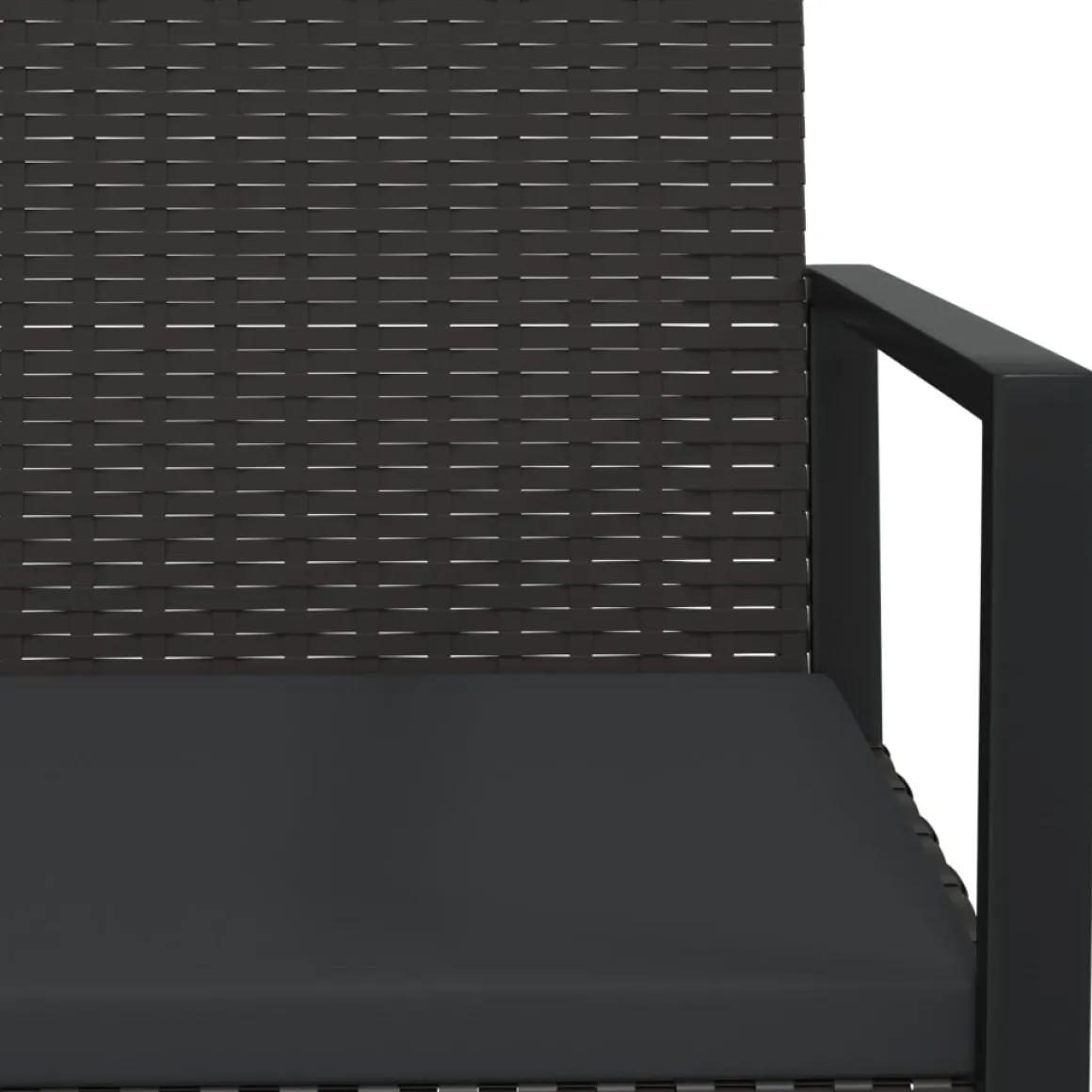 Set de jardín Anic 2 sillas + mesa auxiliar negro