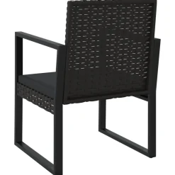 Set de jardín Anic 2 sillas + mesa auxiliar negro