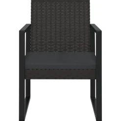 Set de jardín Anic 2 sillas + mesa auxiliar negro