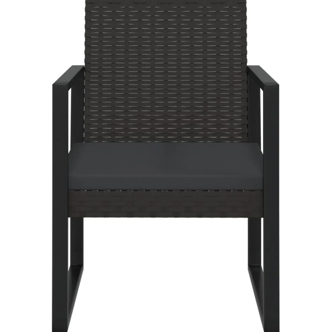 Set de jardín Anic 2 sillas + mesa auxiliar negro