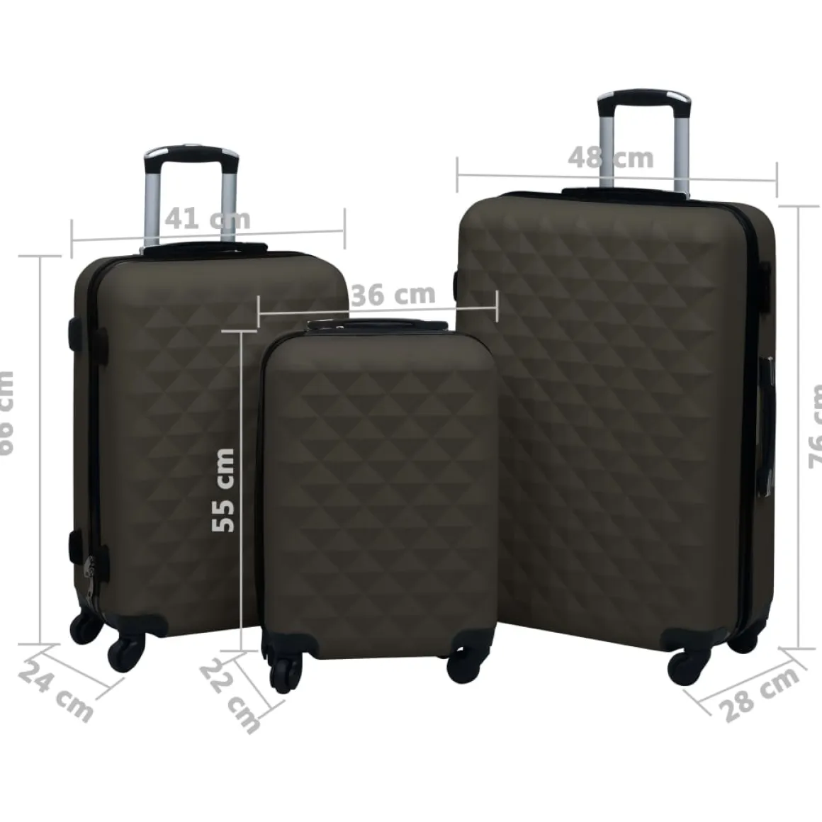 Set de maletas de viaje Riggi 3 piezas S/M/L