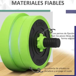 Set de mancuernas Bolu Sportnow 4 en 1 verde