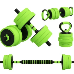 Set de mancuernas Bolu Sportnow 4 en 1 verde