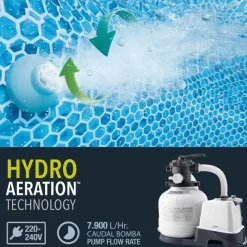 Set de piscina depuradora + clorador Intex QX1200 piscinas hasta 32000L
