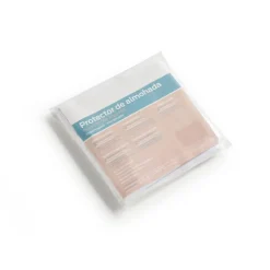 Set de protector de colchón y funda de almohada Rizo Luxury anti-ácaros y transpirable blanco