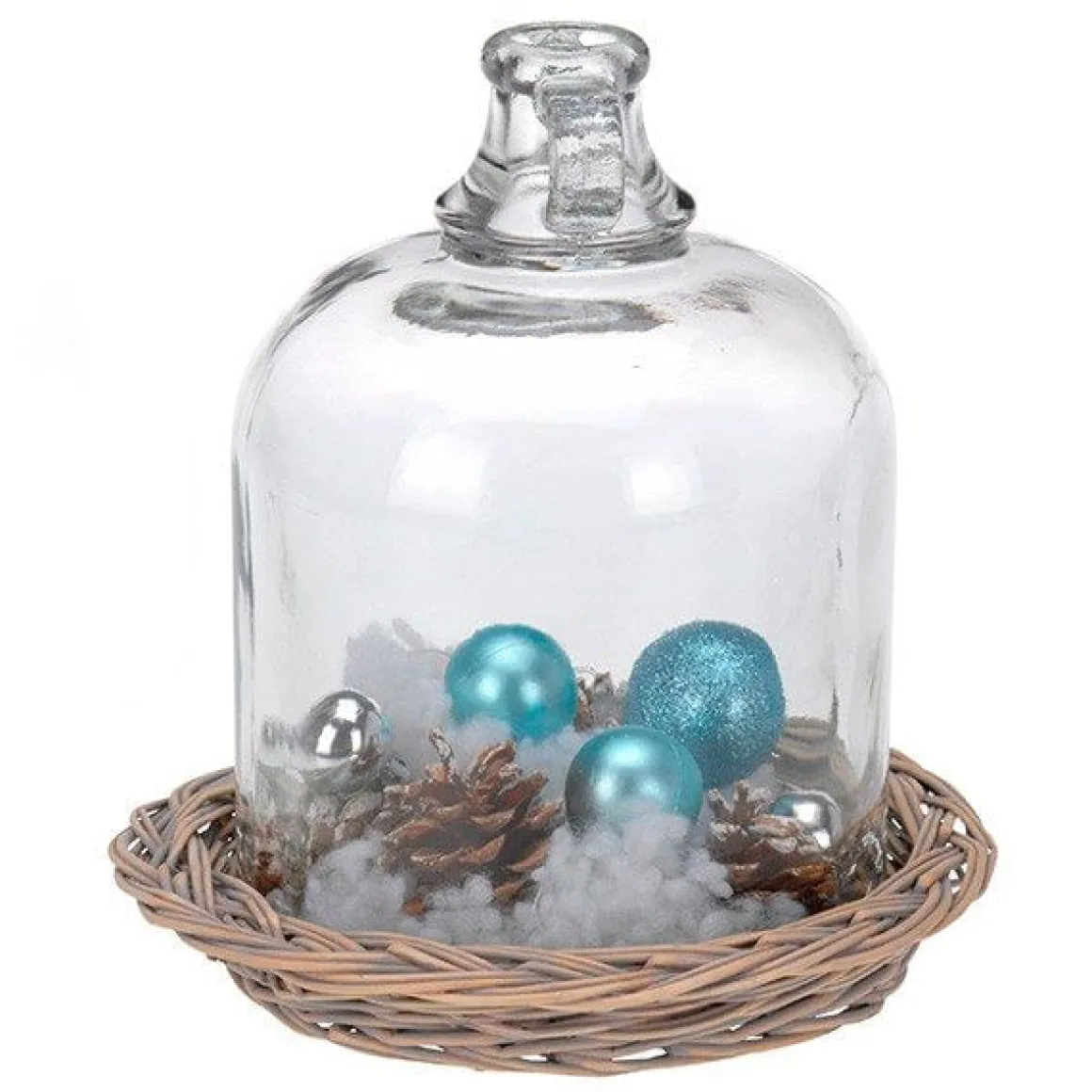 Set decoración navideña cristal 23 x 27 cm