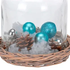 Set decoración navideña cristal 23 x 27 cm