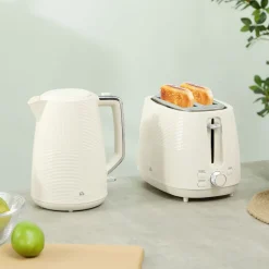 Set hervidor + tostador Homcom 2200W 1,7L 2 rebanadas crema