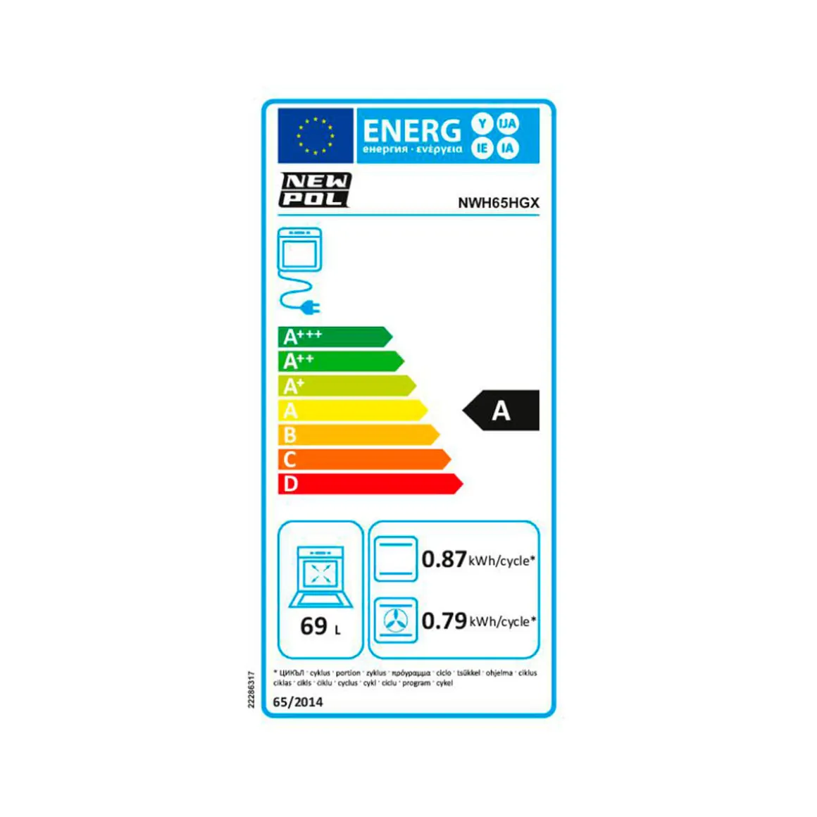 Set horno + vitrocerámica New Pol NVH3Z8P negro/inox
