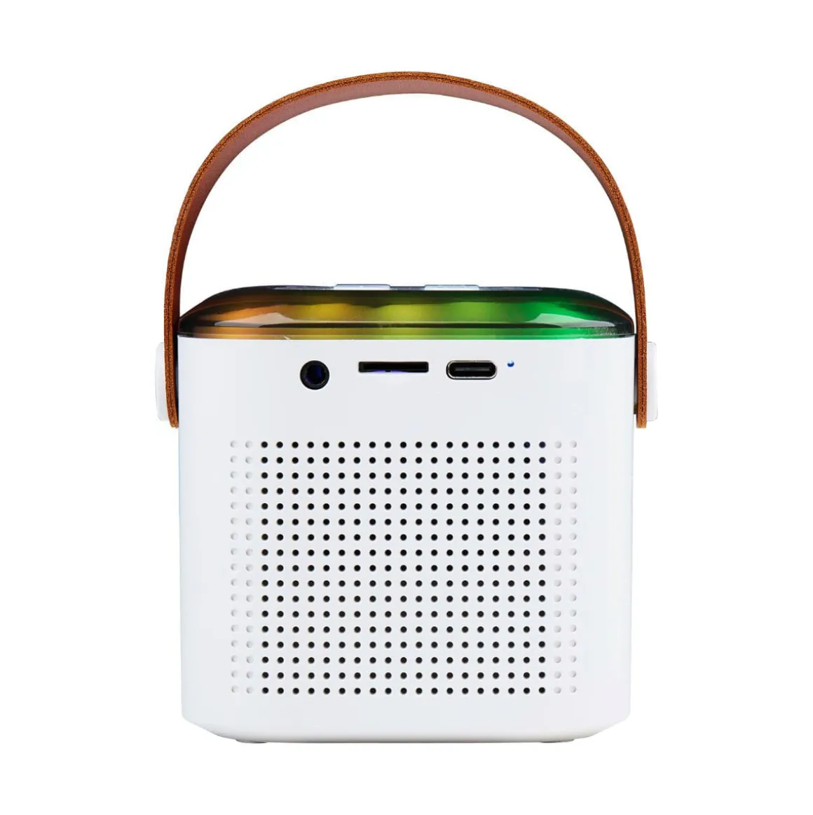 Set mini karaoke 5W micrófono + luces LED Bluetooth blanco