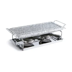 Set para asar Arbon Quid piedra + 2 quemadores mármol 33x15 cm