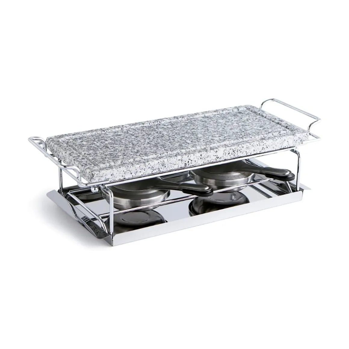 Set para asar Arbon Quid piedra + 2 quemadores mármol 33x15 cm