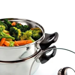 Set vaporera+cacerola Gastro Fresh Quid acero inox Ø22 cm