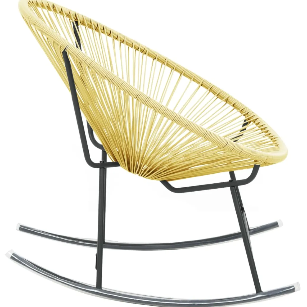 Silla balancín Acapulco poliratán beige 82x69x79 cm