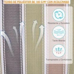 Silla colgante Outsunny 100x106 cm