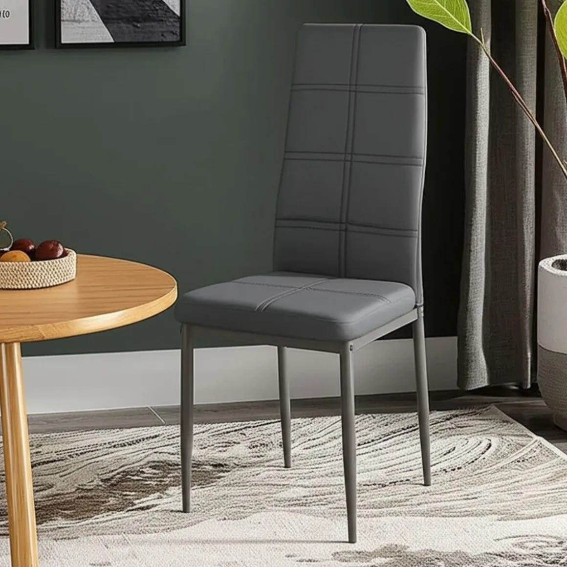 Silla comedor Axiss gris 96,6x40x39,7 cm
