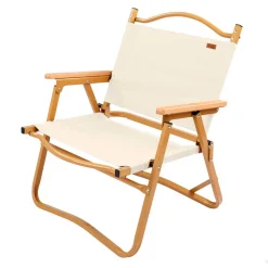 Silla de camping Aktive Camping plegable crema/ocre 62x41,5x47 cm