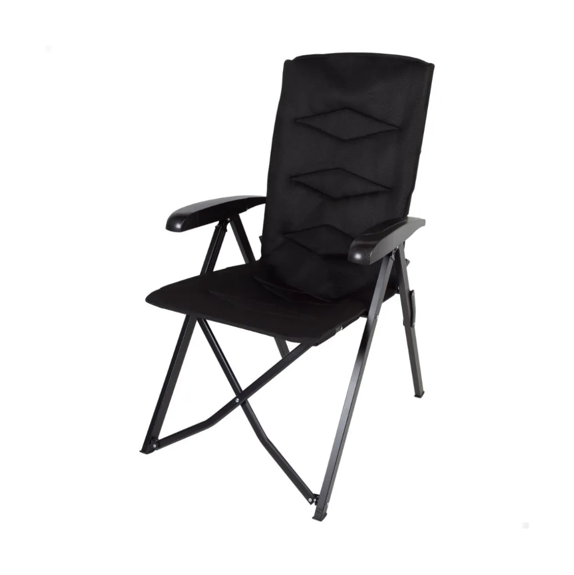 Silla de camping Aktive reclinable negro 109x56x76 cm