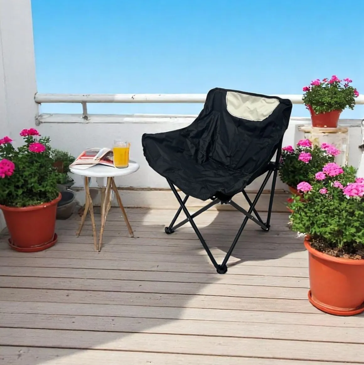 Silla de camping Cata plegable 69x53x46 cm