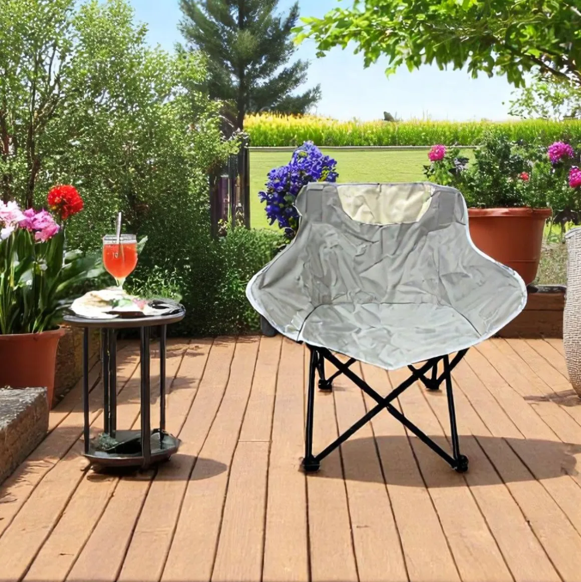Silla de camping Cata plegable 69x53x46 cm