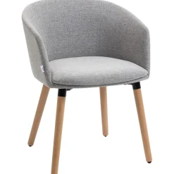 Silla de comedor Coimbra Homcom tapizada 72X57X56 cm