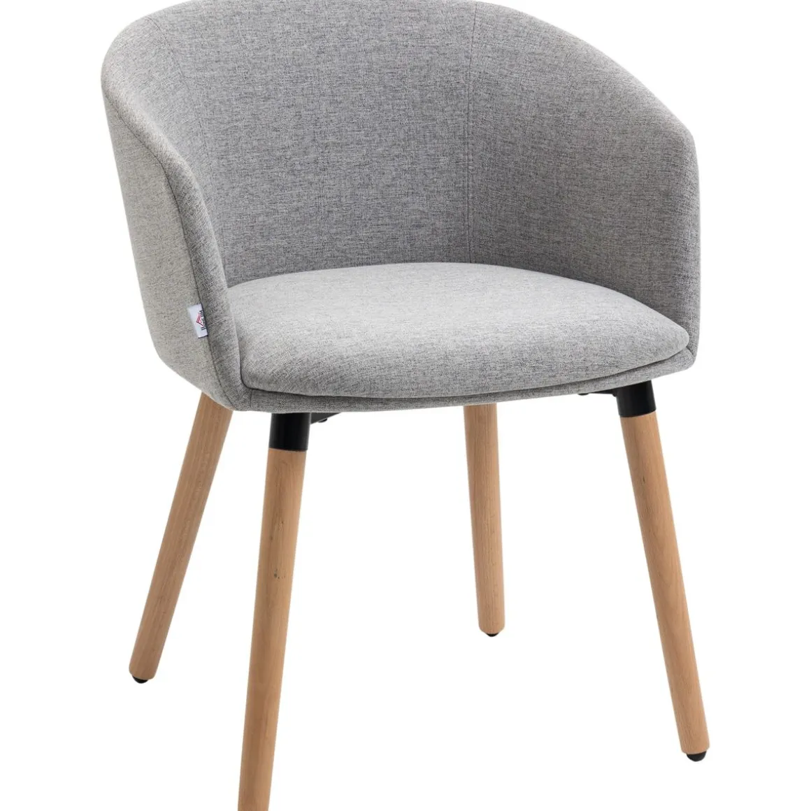 Silla de comedor Coimbra Homcom tapizada 72X57X56 cm