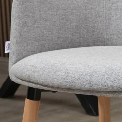 Silla de comedor Coimbra Homcom tapizada 72X57X56 cm