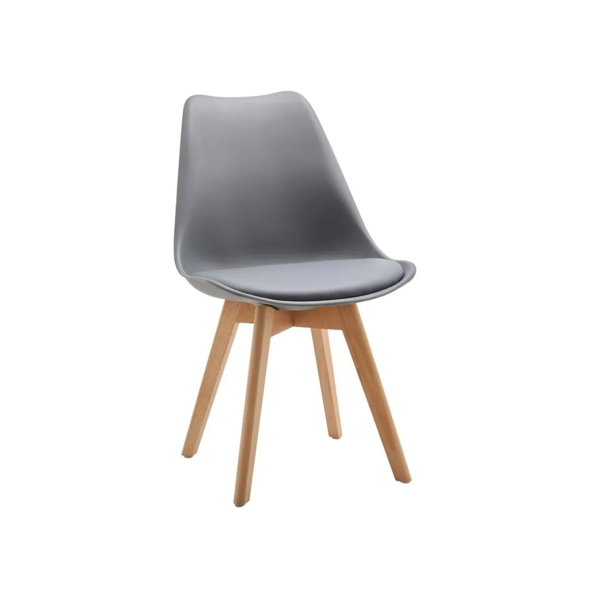 Silla de comedor Fina Deluxe asiento acolchado 82,5x49x57 cm