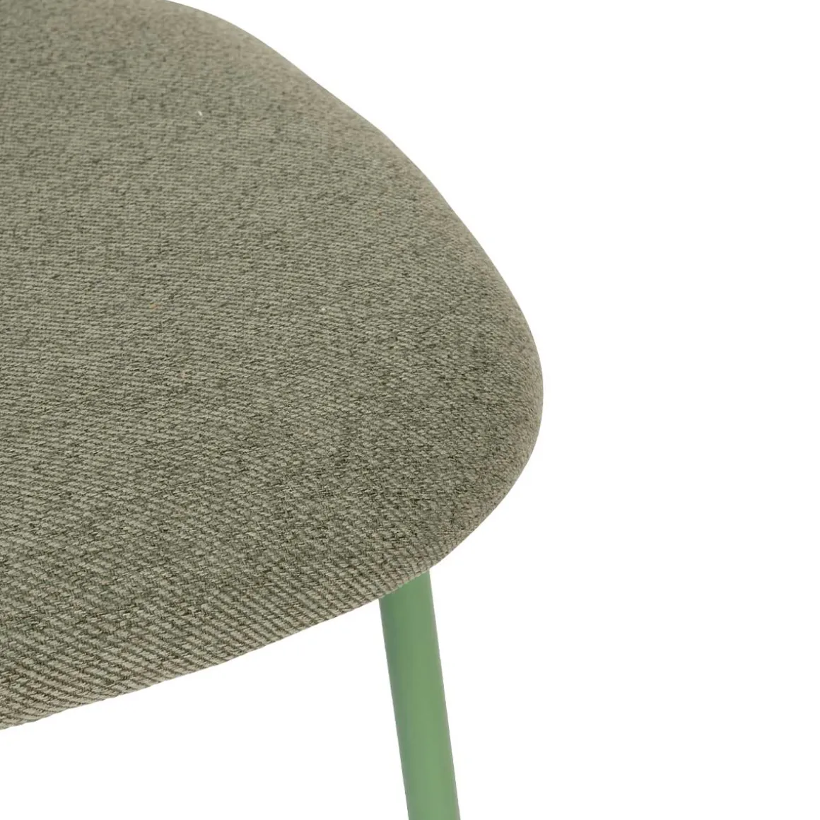 Silla de comedor Kamili redondeada patas acero 84x43x57 cm