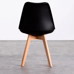 Silla de comedor Malmo patas madera 85x45x48 cm