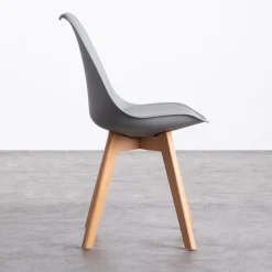 Silla de comedor Malmo patas madera 85x45x48 cm