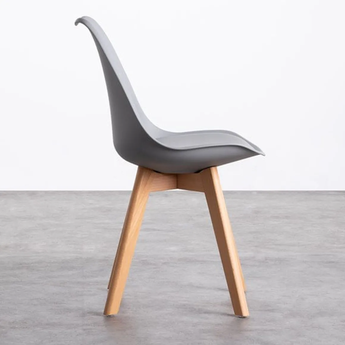 Silla de comedor Malmo patas madera 85x45x48 cm