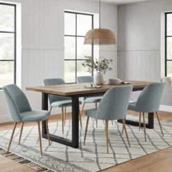 Silla de comedor Milán asiento acolchado 84x50x62 cm