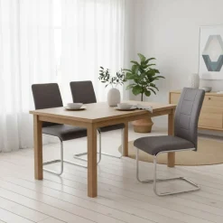 Silla de comedor San Deluxe asiento acolchado tapizado New Jade 100x44x61 cm