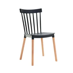 Silla de comedor Sicilia patas de madera 86,5x46,5x47 cm