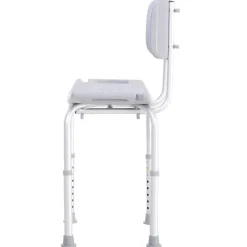 Silla de ducha antideslizante y regulable para baño WC 67,5-85,5 x 51 x 38,5 cm
