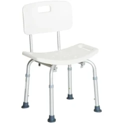 Silla de ducha ayuda baño regulable blanco